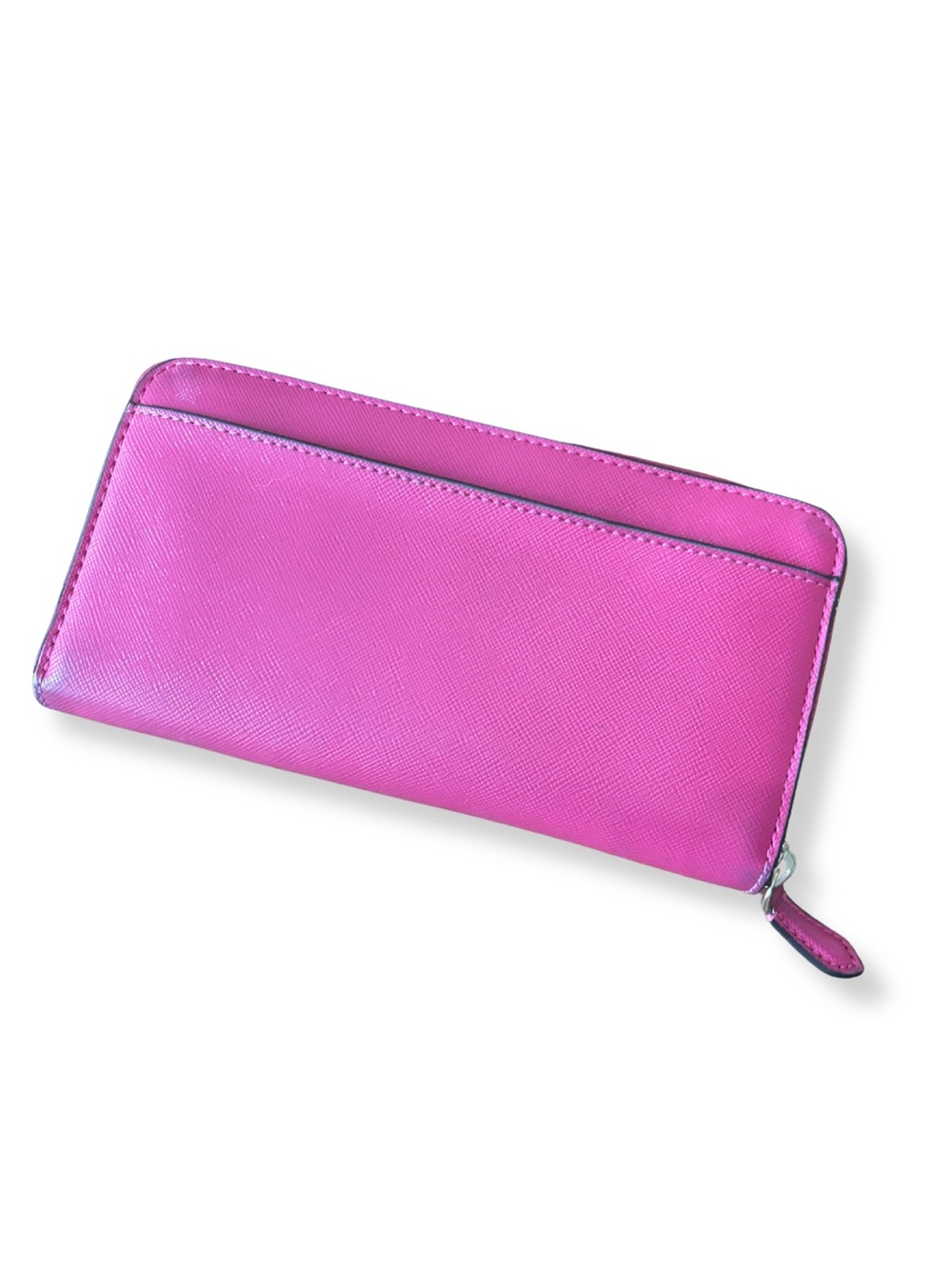 Kate Spade New York Pink Saffiano Leather Zip Around Continental Wallet - Picture 2 of 12